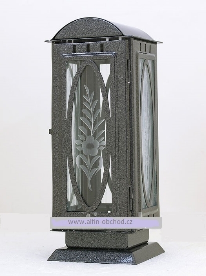 Obrázok z Lampáš na postavenie výstrih ovál oblá strecha - malá - starostriebro