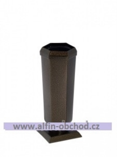 Obrázok z Váza na postavenie kónická malá starozlato