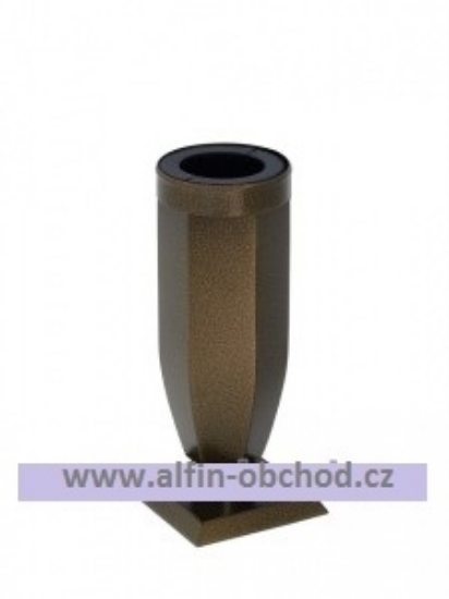 Obrázok z Váza na postavenie zaoblená s krúžkom starozlato