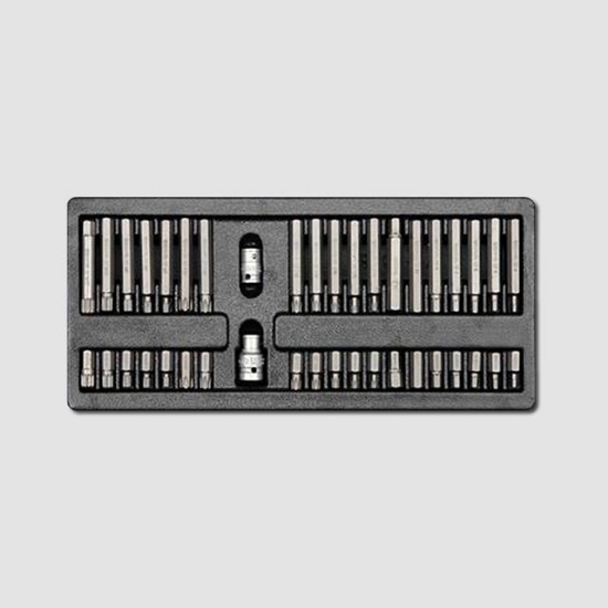 Obrázok z Sada zástrčných hlavic XZN, TRX, IMBUS 3/8” a 1/2” 40 dílů, plastové plato A