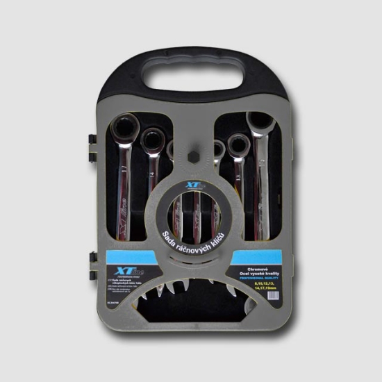 Obrázok z Sada ráčnových klíčů 8-19mm 72 zubů chrom 7 dílů